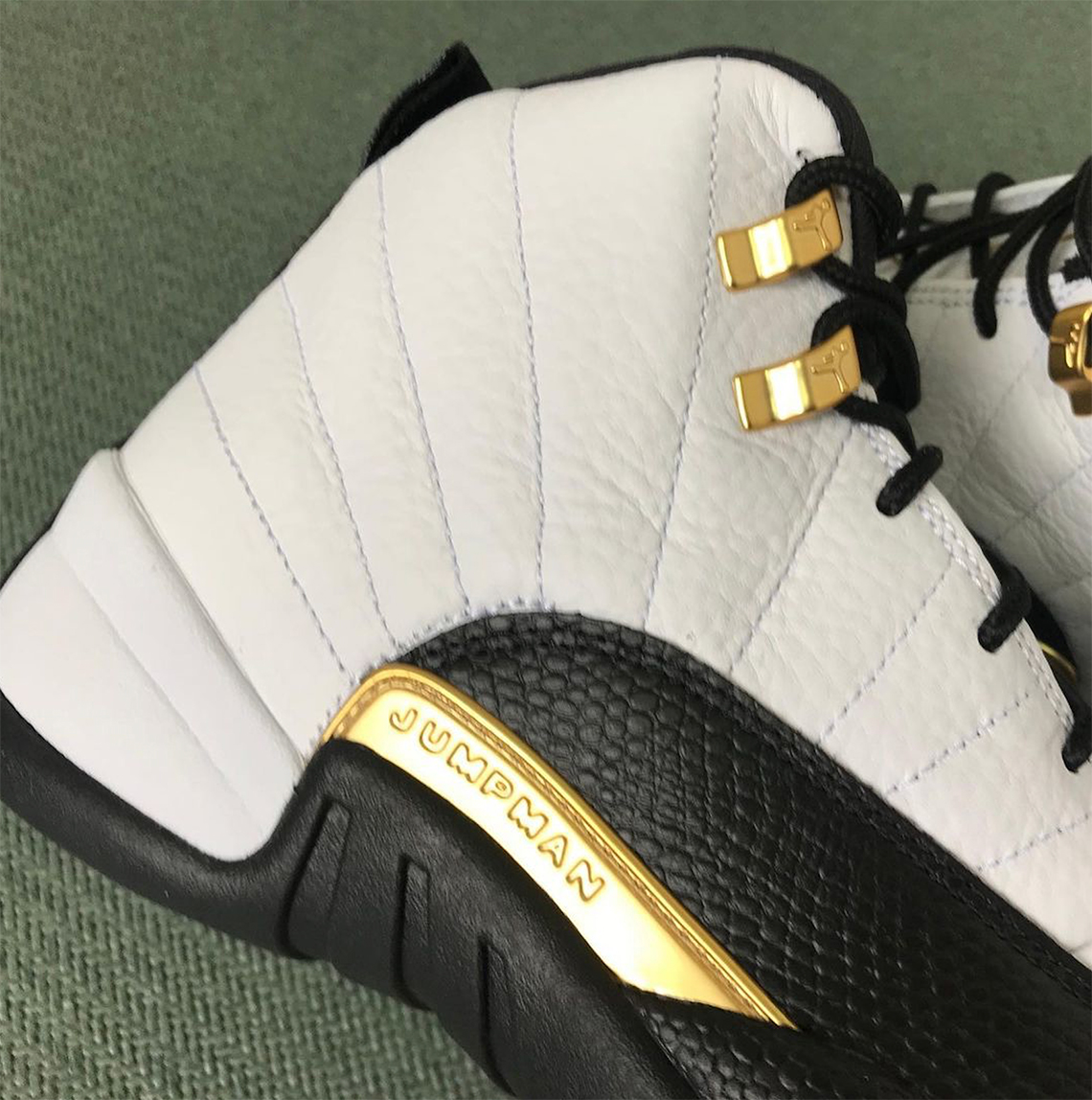 Air Jordan 12 Royalty White Black Metallic Gold Release Date 3