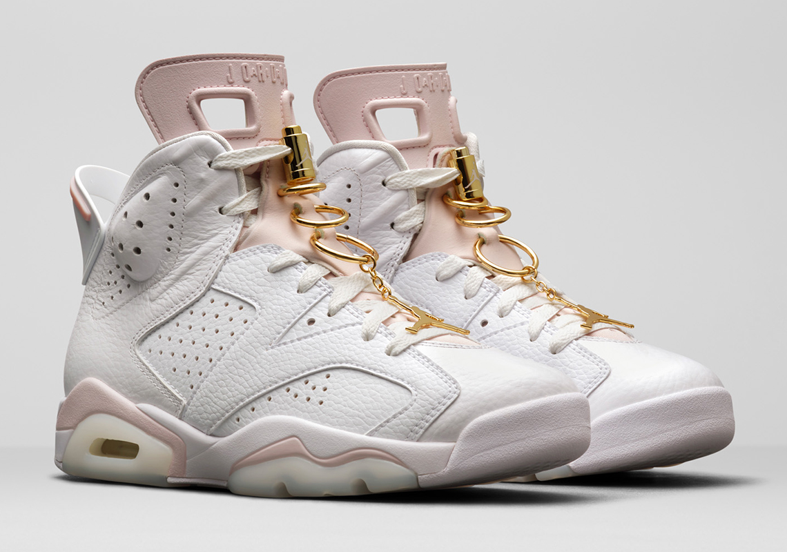 Air Jordan 6 Womens Dh9696 100 Gold Hoops 1