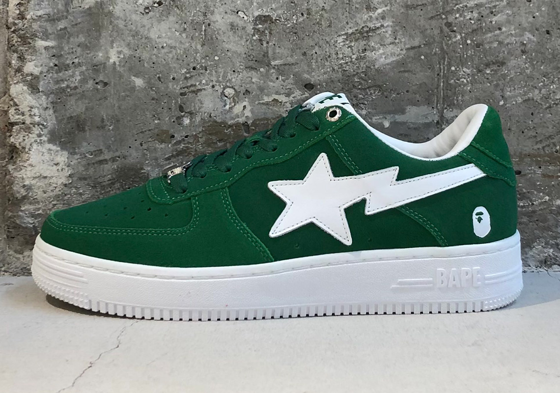 Bape Bapesta Suede Pack Green June 2021