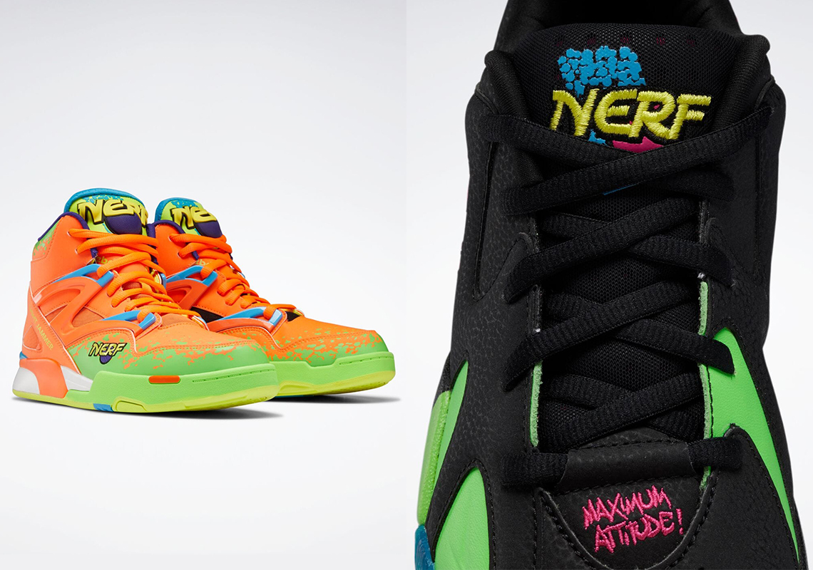 NERF Adds Their Signature Colors To Reebok's Kamikaze II And Pump Omni Zone II