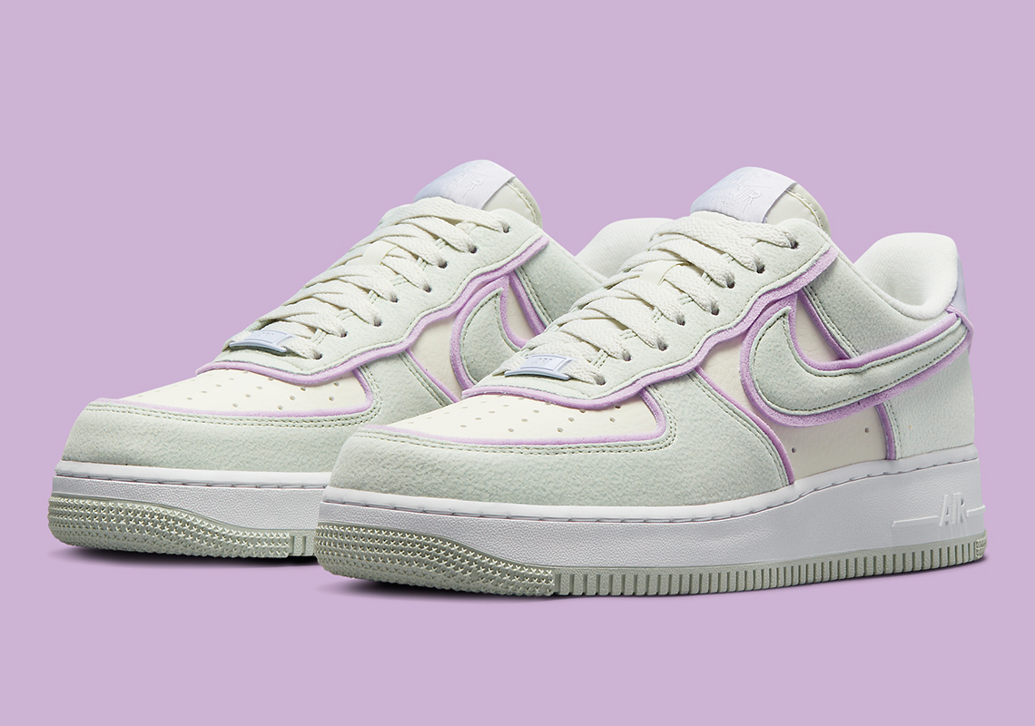 Soft Felt Exteriors Cover The Nike Air Force 1 Low "Sea Glass"