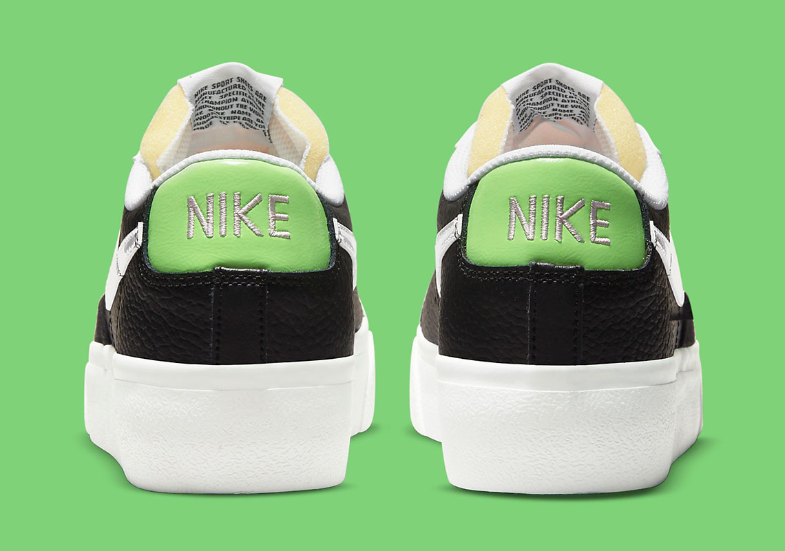 Nike Blazer Low Black Silver Metallic Green Dn8010 001 6