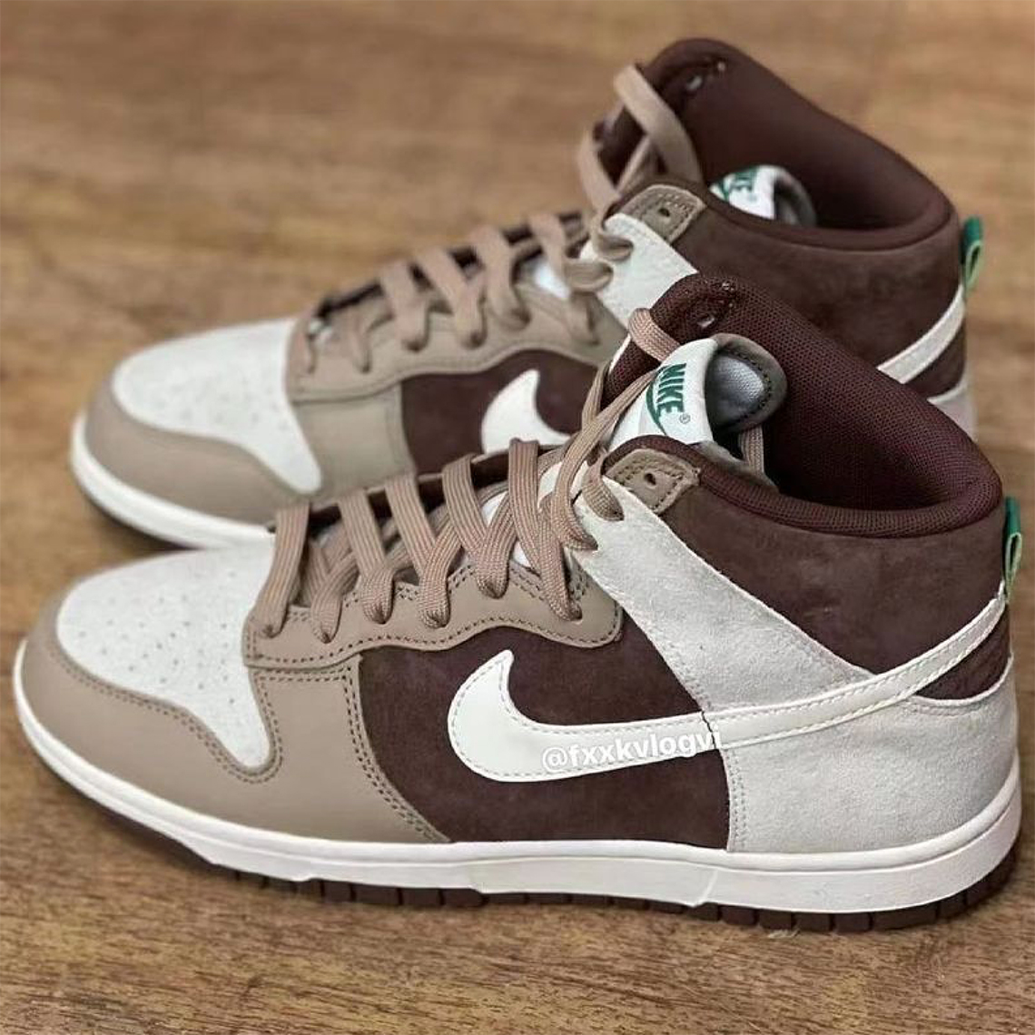 Nike Dunk High Retro Sail Khaki Light Chocolate 2