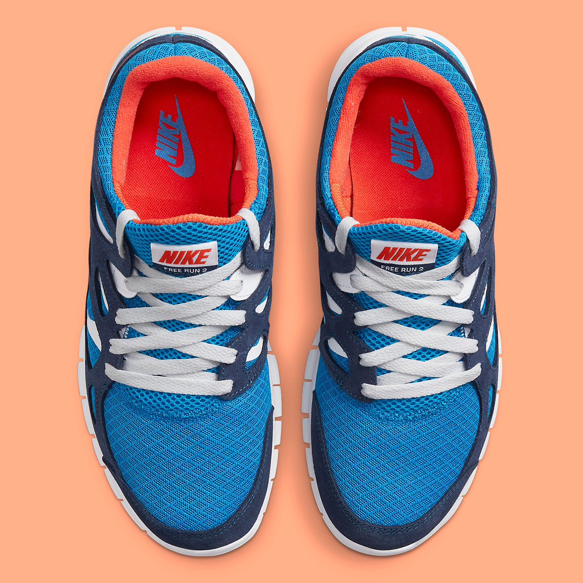 Nike Free Run 2 Retro Navy Orange 537732 403 4