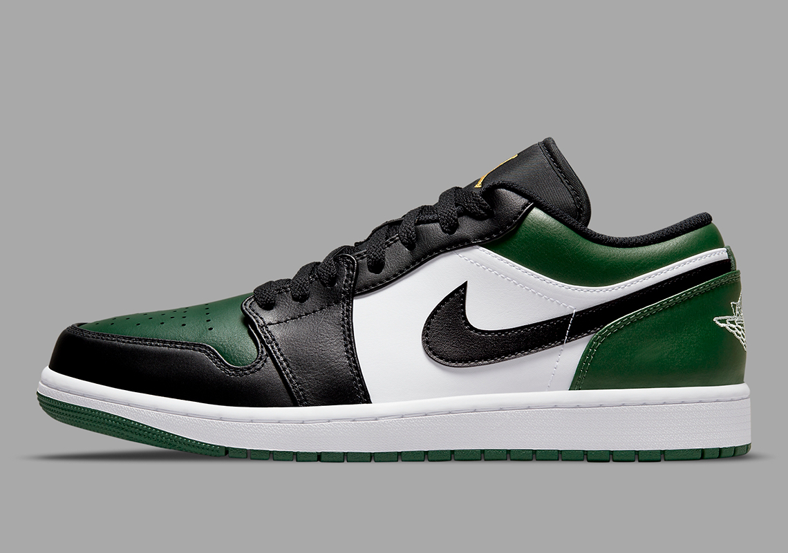 Air Jordan 1 Low Green Toe 553558 371 1