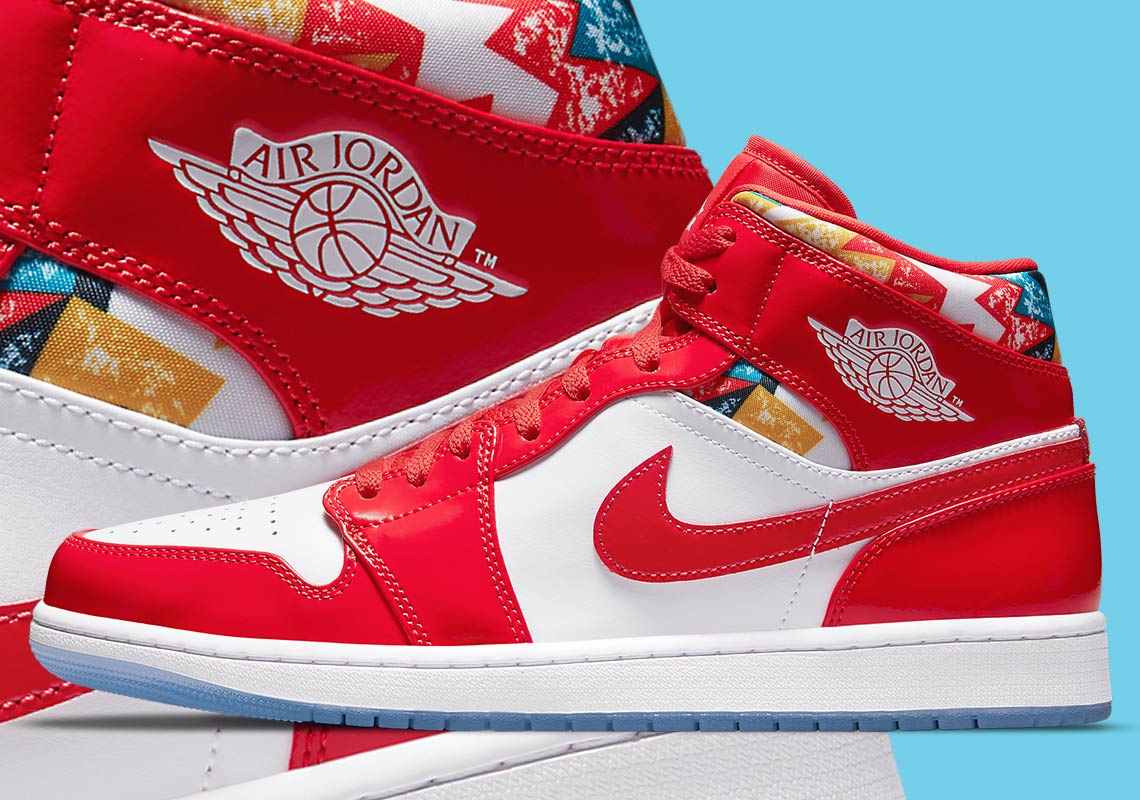 MJ's Barcelona Sweater Print Accents This Upcoming Air Jordan 1 Mid