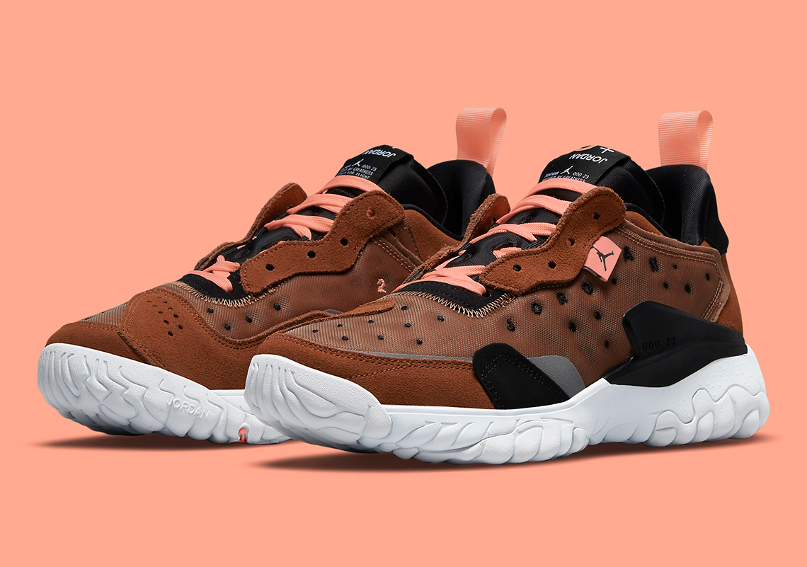 The Jordan Delta 2 Accents This Brown-Dominant Colorway With Pops Of Pink