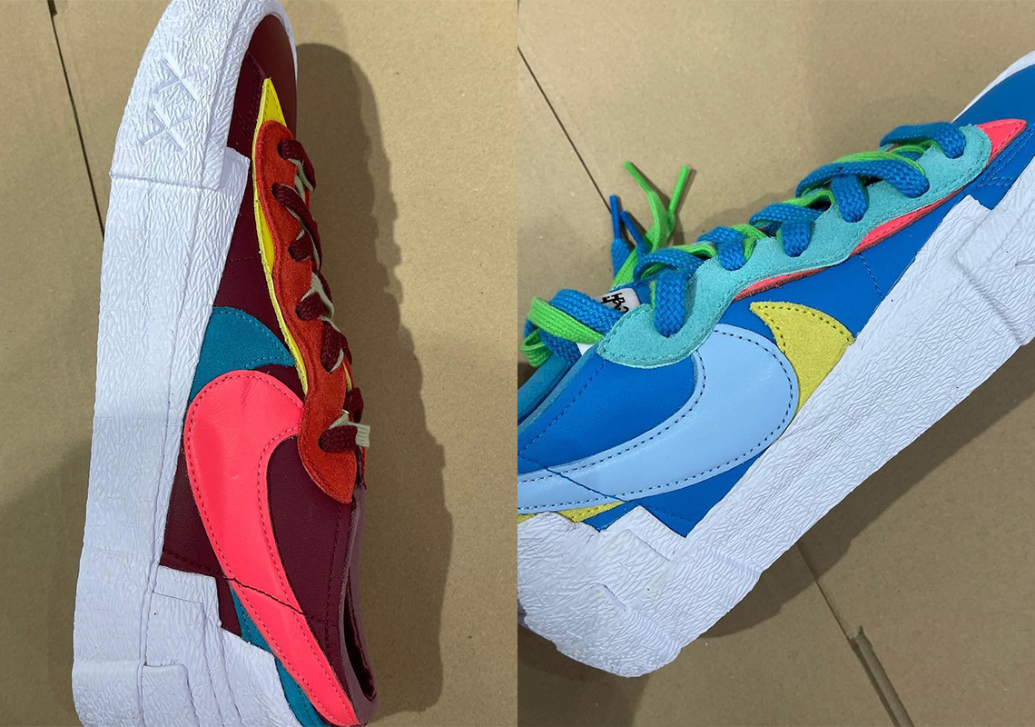 Detailed Look At The KAWS x sacai  x Nike Blazer Low