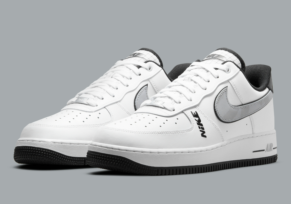 This "White/Black" Nike Air Force 1 Low Introduces New Branding Accents