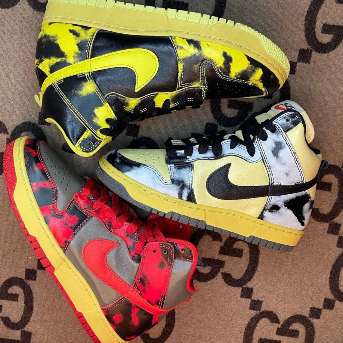 Nike Dunk High Acid Wash Trio 2021 2