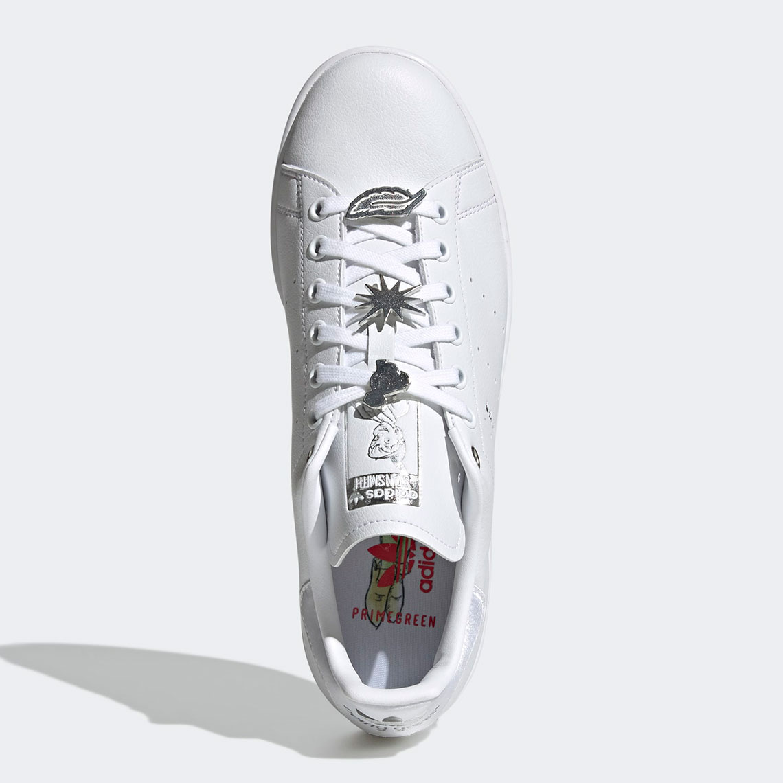 Adidas Stan Smith Peter Pan Cloud White Silver Metallic Scarlet Gz5988 3