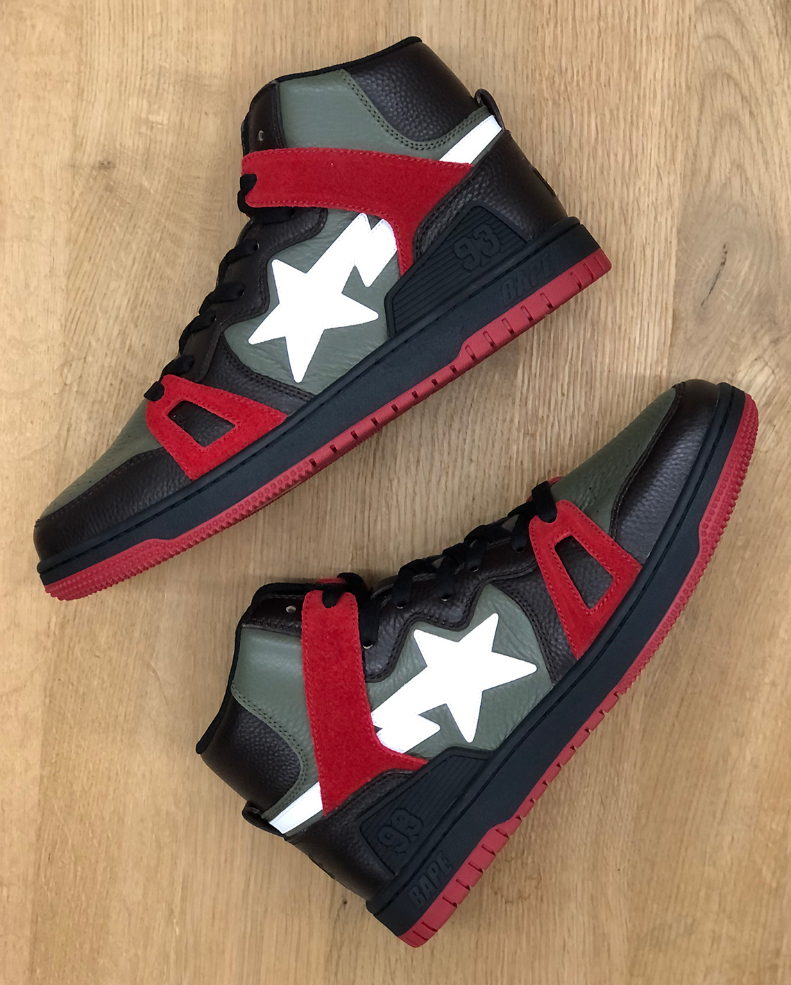 Bape 93 Hi Green Red 1