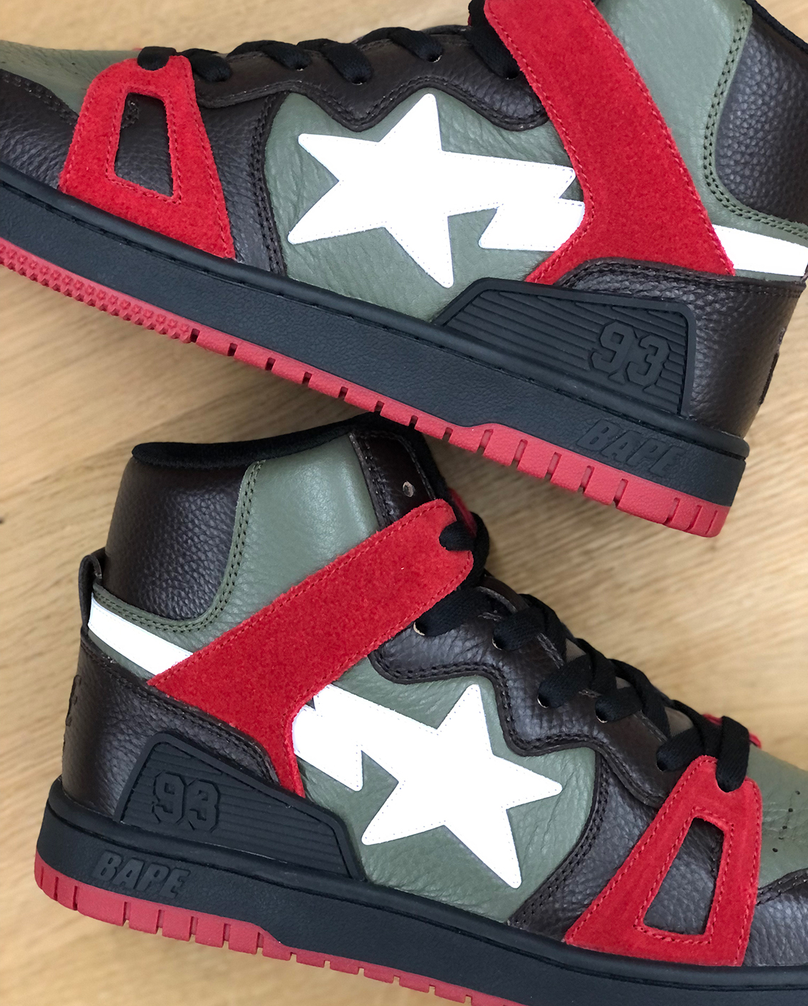 Bape 93 Hi Green Red 2