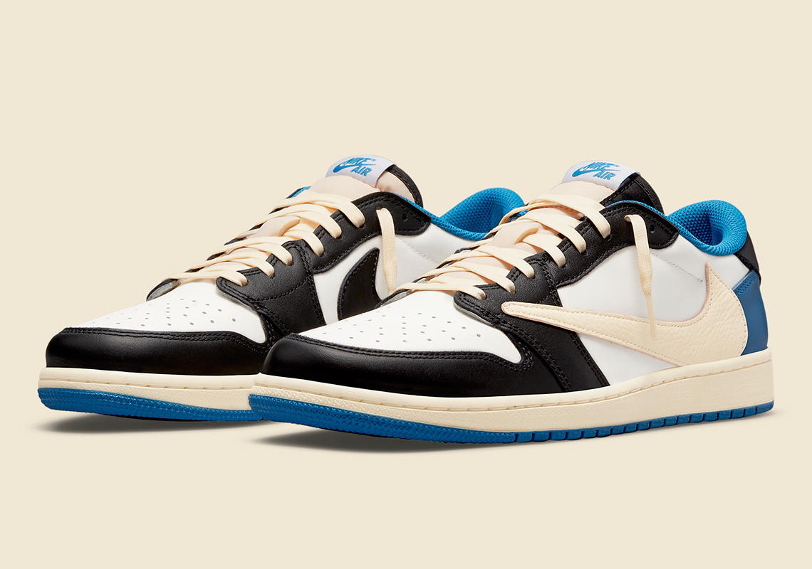 Official Images Of The fragment design x Travis Scott x Air Jordan 1 Low OG