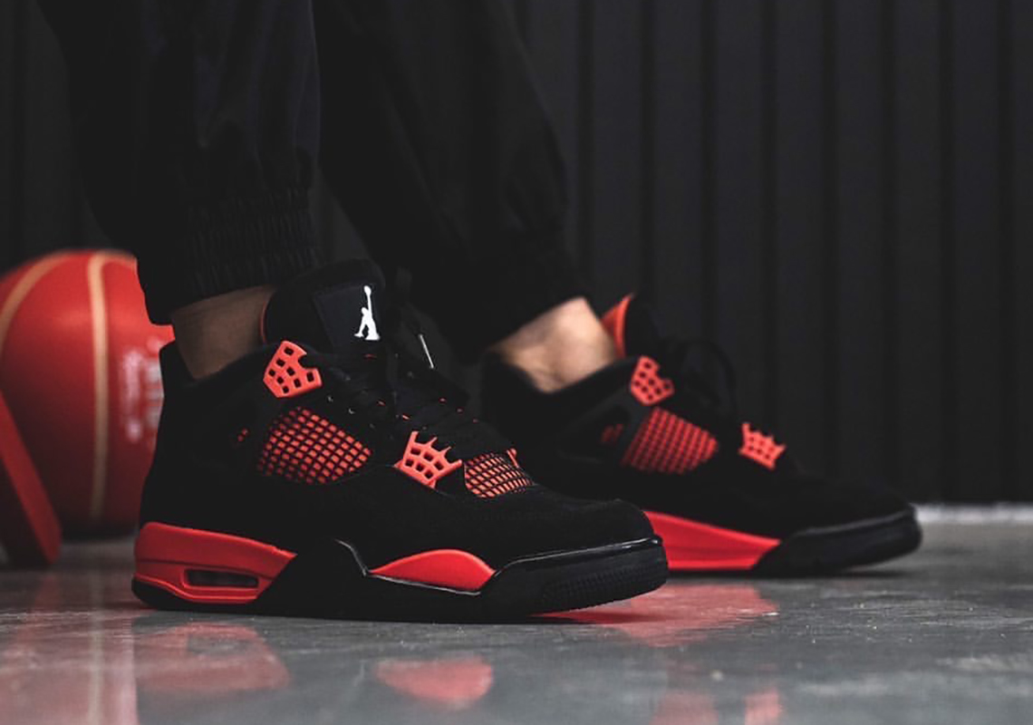 On Foot Look At The Air Jordan 4 "Red Thunder"