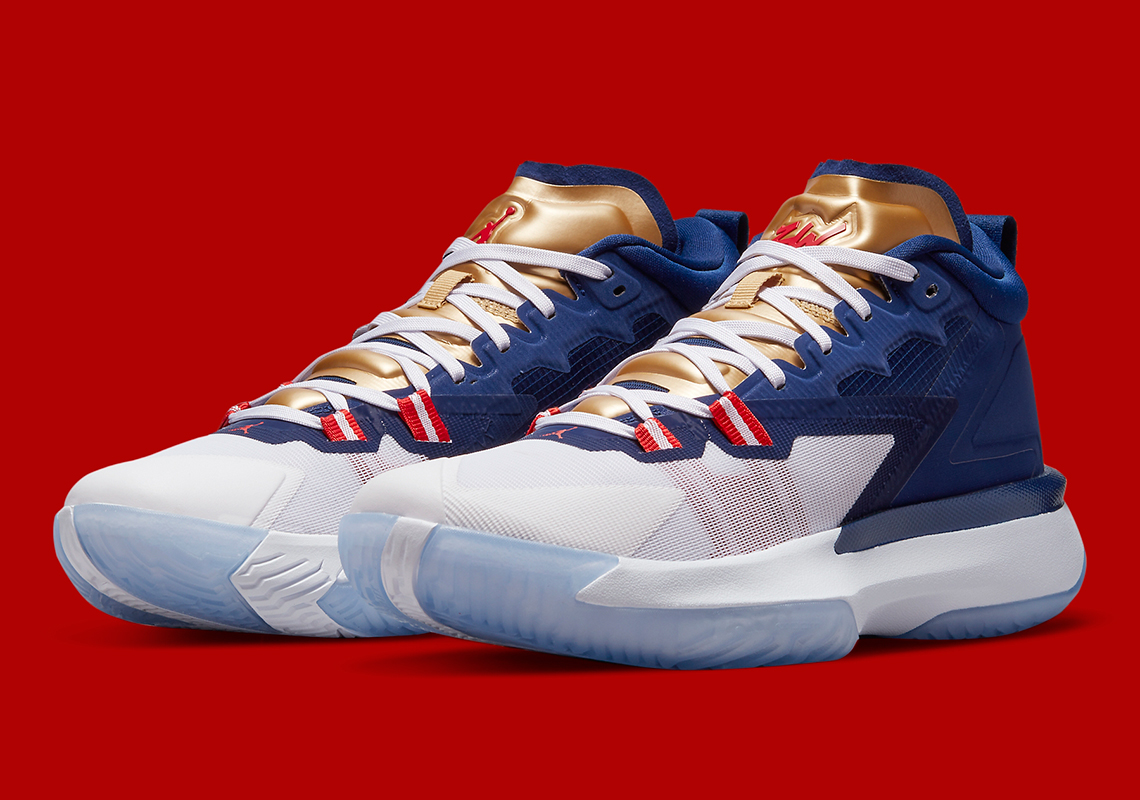 The Jordan Zion 1 Appears In A Pelicans Colorway