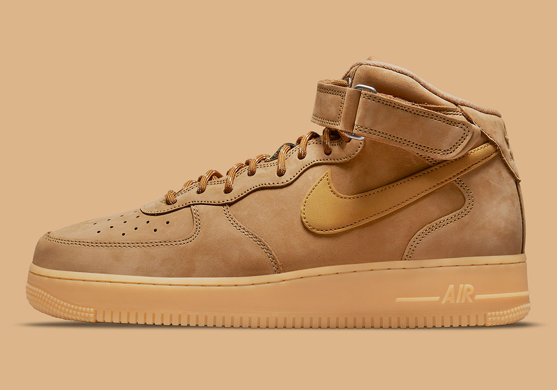 Nike Air Force 1 Mid Flax Flax Gum Light Brown Outdoor Green Dj9158 200 1