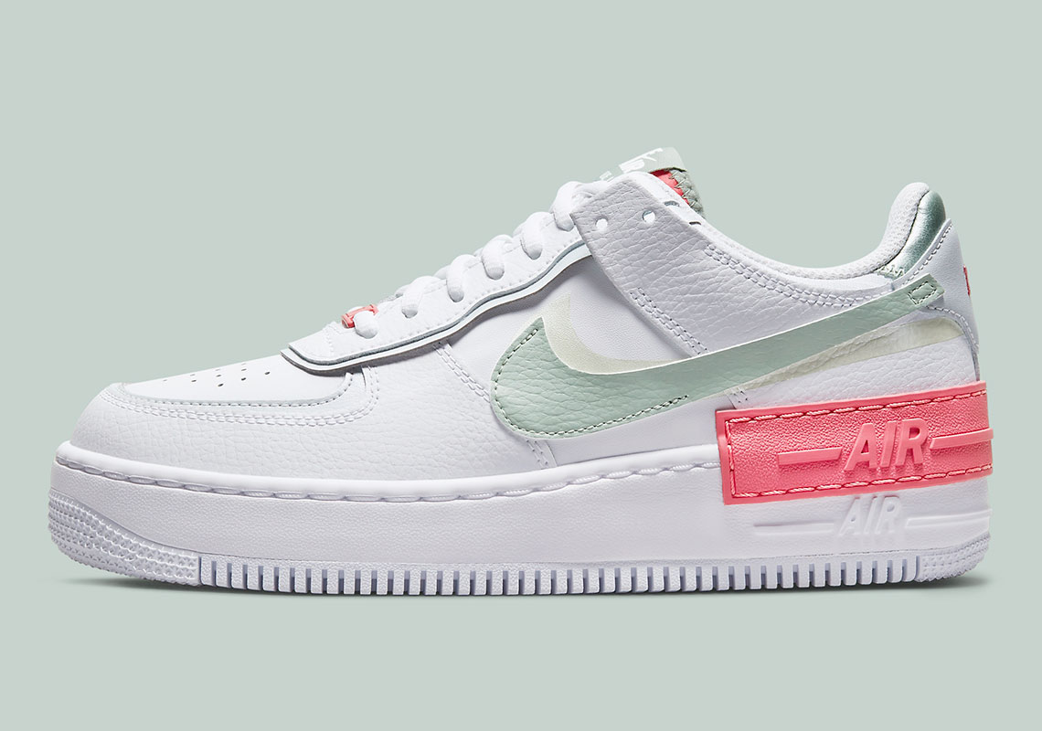 Nike Air Force 1 Shadow White Jade Smoke Seafoam Archeo Pink 2