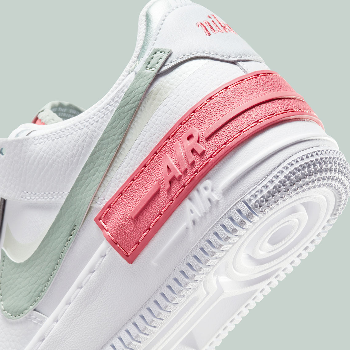 Nike Air Force 1 Shadow White Jade Smoke Seafoam Archeo Pink 5