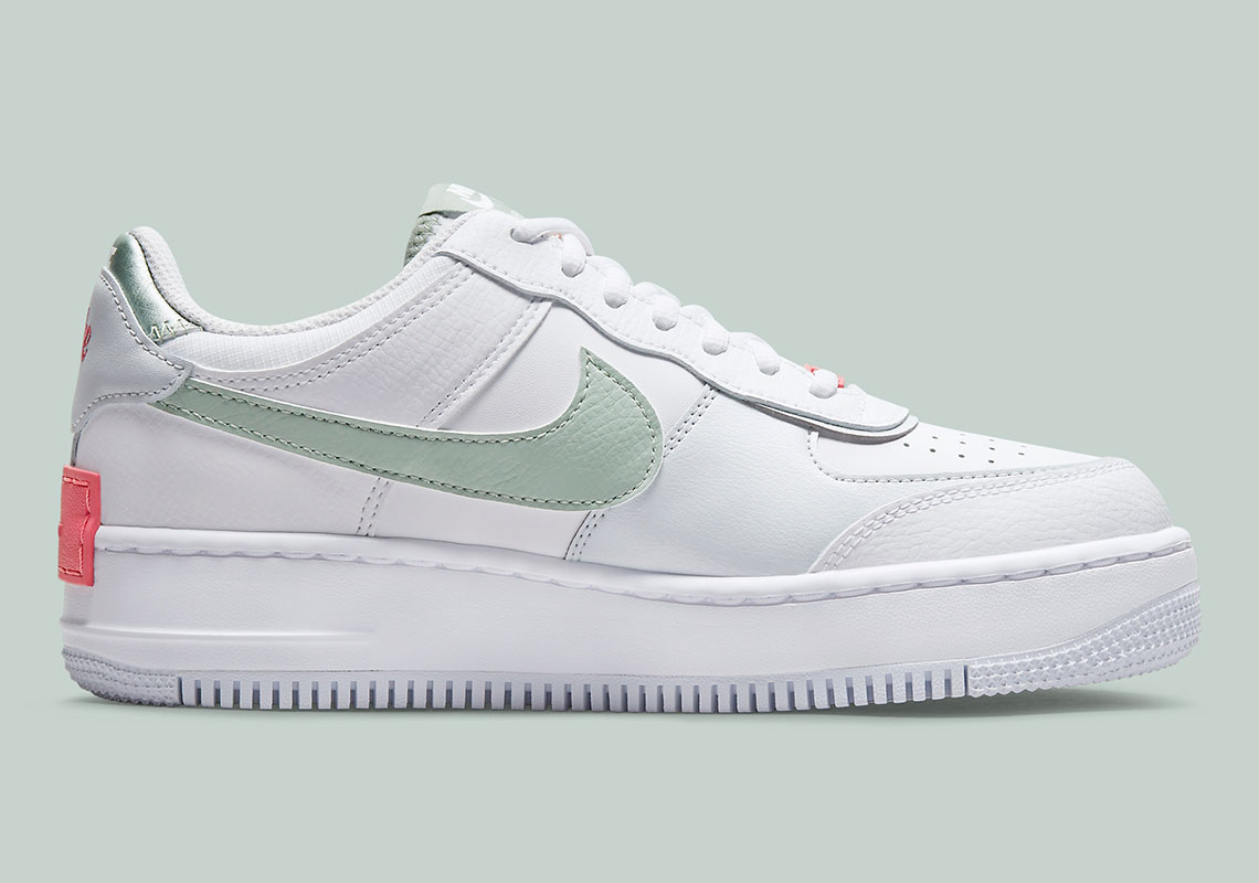 Nike Air Force 1 Shadow White Jade Smoke Seafoam Archeo Pink 8