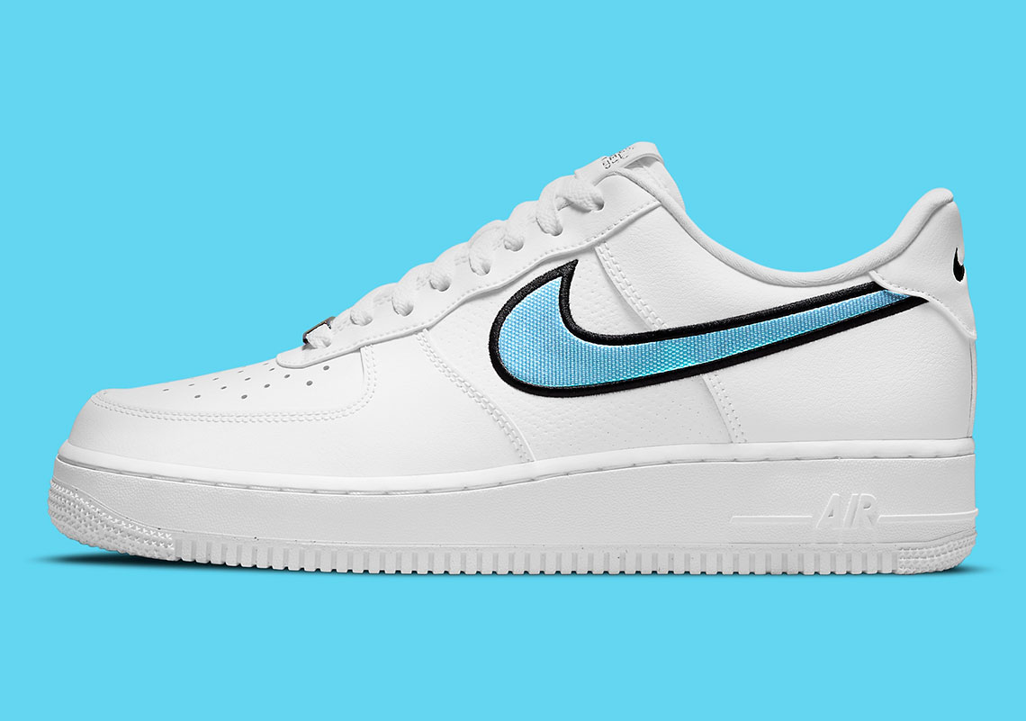 Nike Air Force 1 White Blue Iridescent Dn4925 100 2