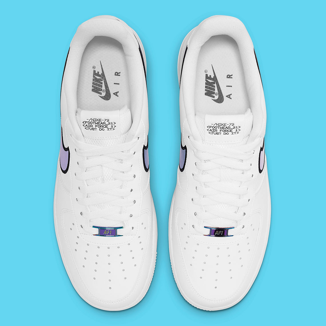 Nike Air Force 1 White Blue Iridescent Dn4925 100 6