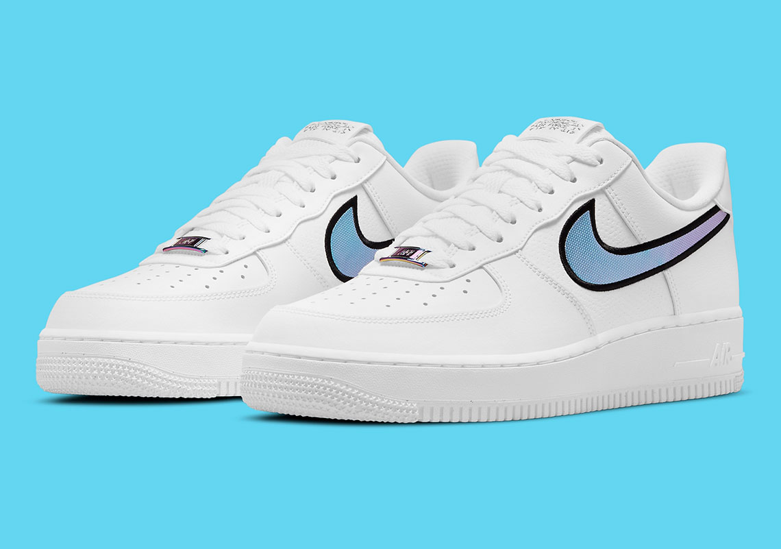 Iridescent Swooshes And Digital Details Make For A Techno-Themed Nike Air Force 1