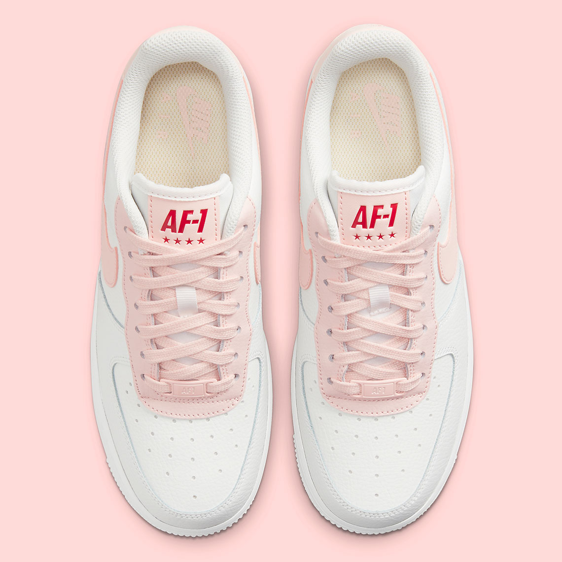 Nike Air Force 1 Wmns Summit White Pale Coral Summit White University Red 315115 167 3