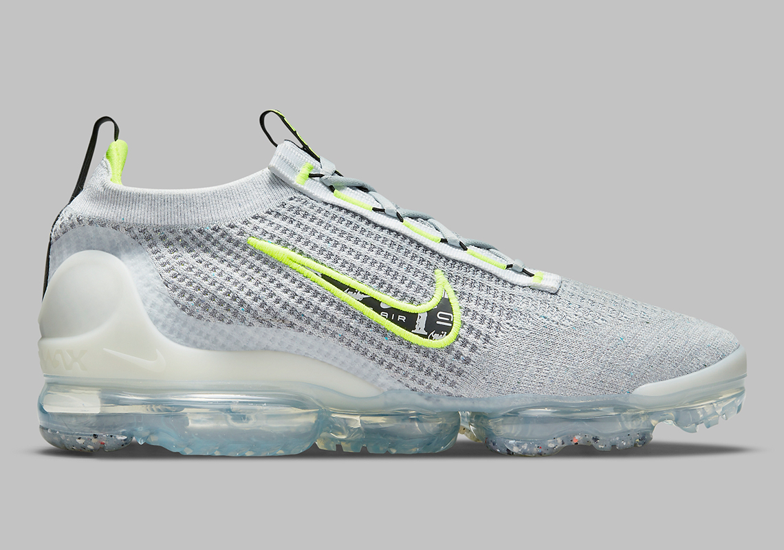 Nike Vapormax Flyknit 2021 Grey Volt Logo Pack Dh4085 001 3