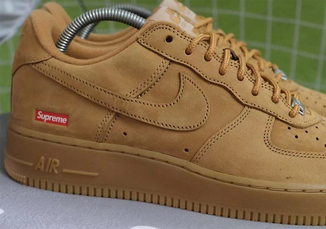 First Look At The Supreme x Nike Air Force 1 Low "Wheat"