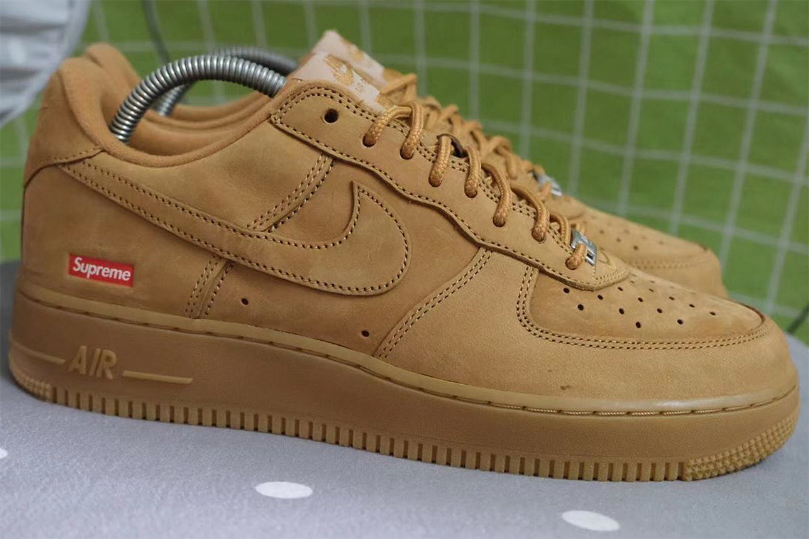 Supreme Nike Air Force 1 Low Wheat Flax Release Date 2