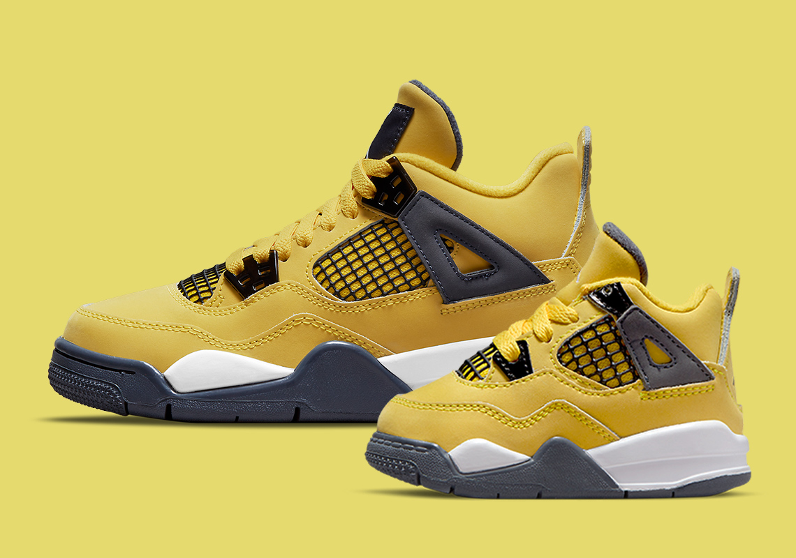 The Air Jordan 4 "Lightning" Releases In Full Family Sizes On August 28th