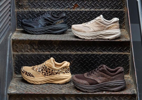 Engineered Garments And HOKA Reunite For Four Animal-Textured Bondi Ls