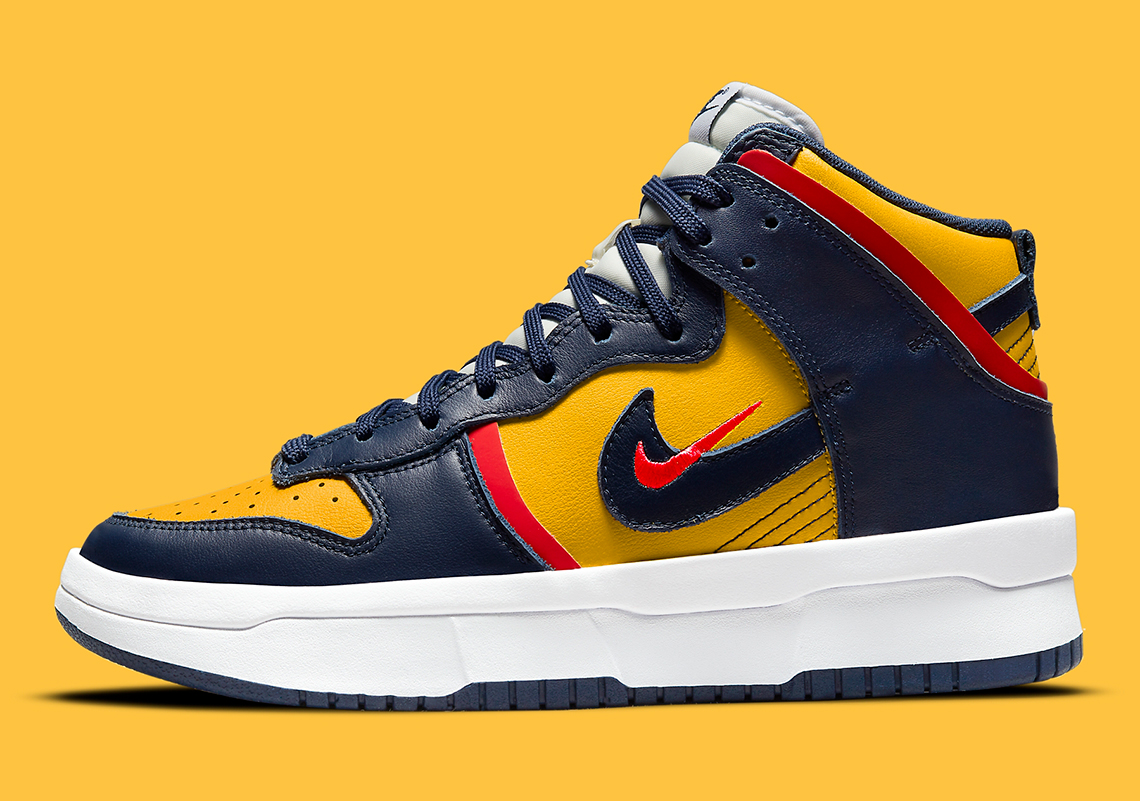 The Nike Dunk High Rebel Twists The Classic "Michigan" Colorway