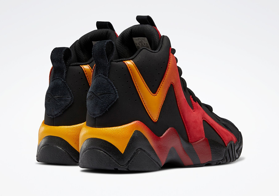 Reebok Kamikaze Ii Black Flash Red Semi Solar Gold H01318 4