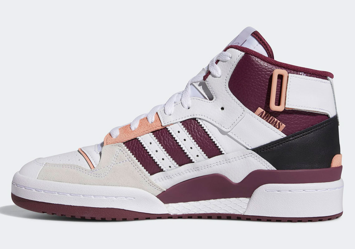 Adidas Forum Exhibit Mid Cloud White Victory Crimson Ambient Blush H01920 3