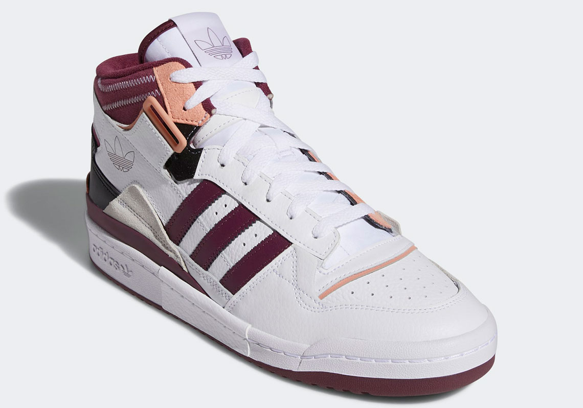 Adidas Forum Exhibit Mid Cloud White Victory Crimson Ambient Blush H01920 5