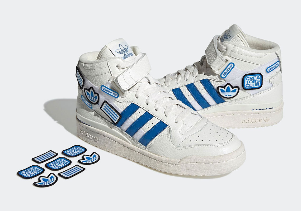 Adidas Forum Hi Velcro Cloud White Off White Blue Bird Gx1021 1