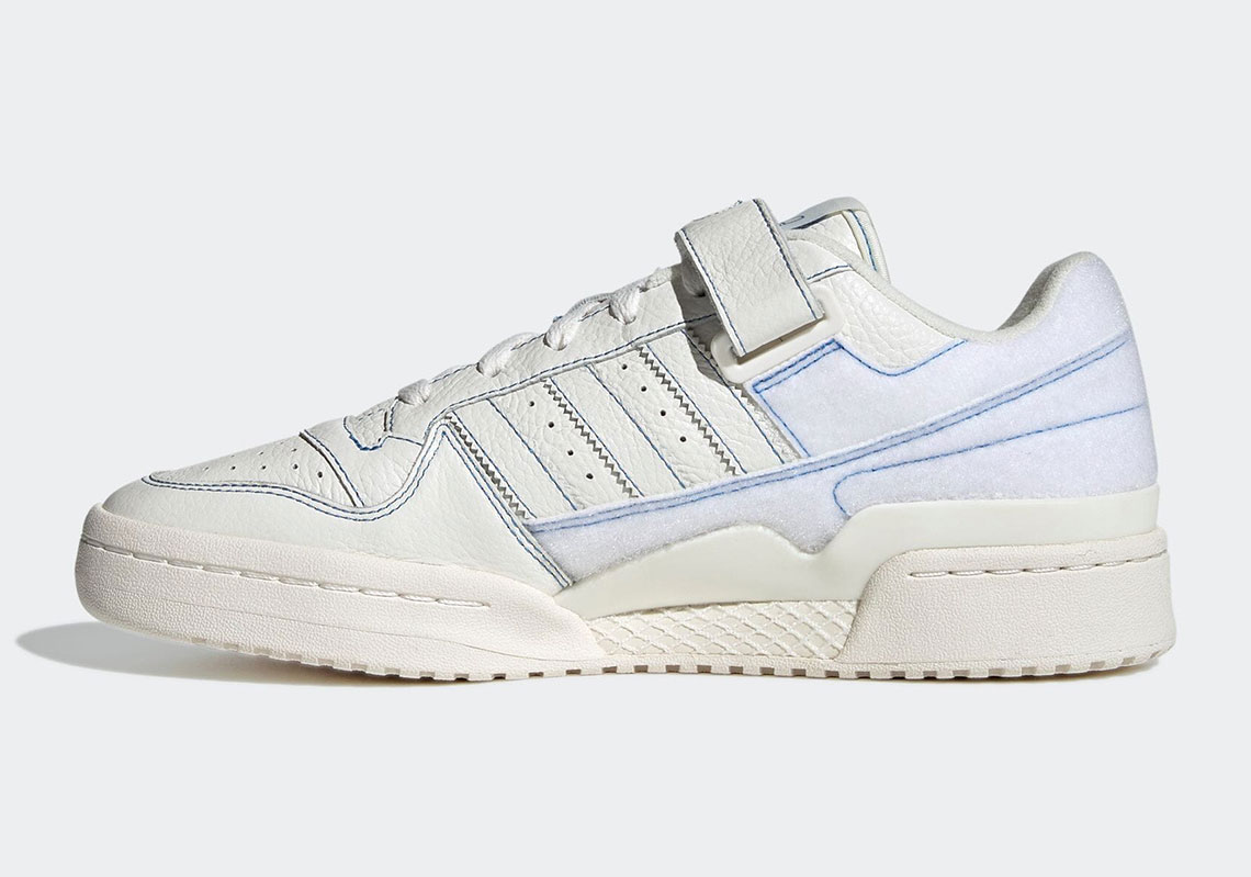 Adidas Forum Low Velcro Cloud White Off White Blue Bird Gx1018 8