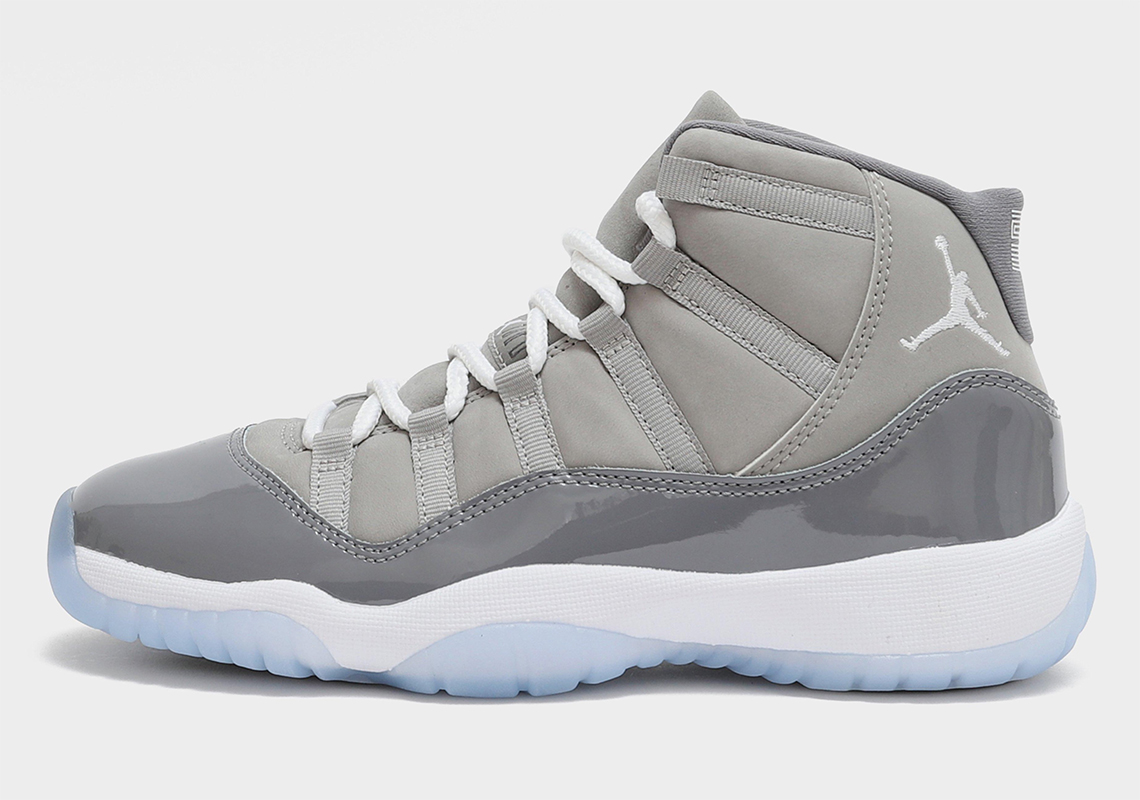 Here's A Look At The Air Jordan 11 "Cool Grey" In GS Sizes