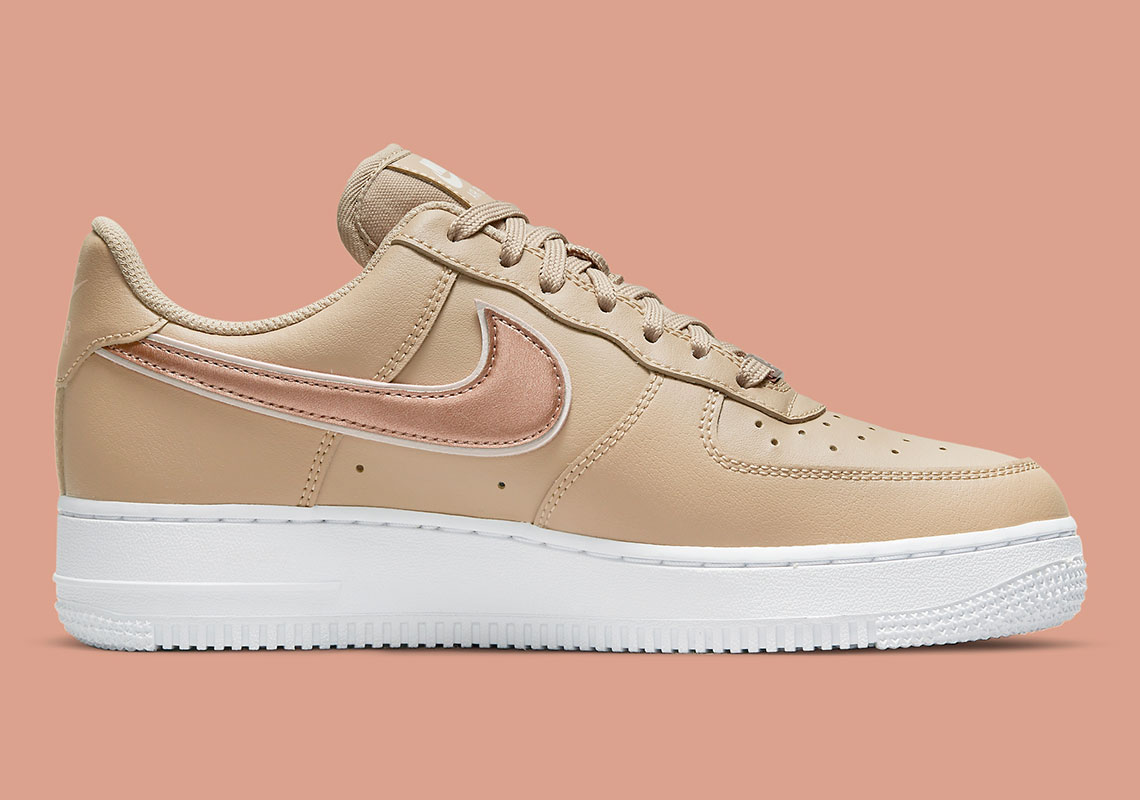 Nike Air Force 1 07 Essential Hemp Metallic Rose Gold Dd1523 200 1