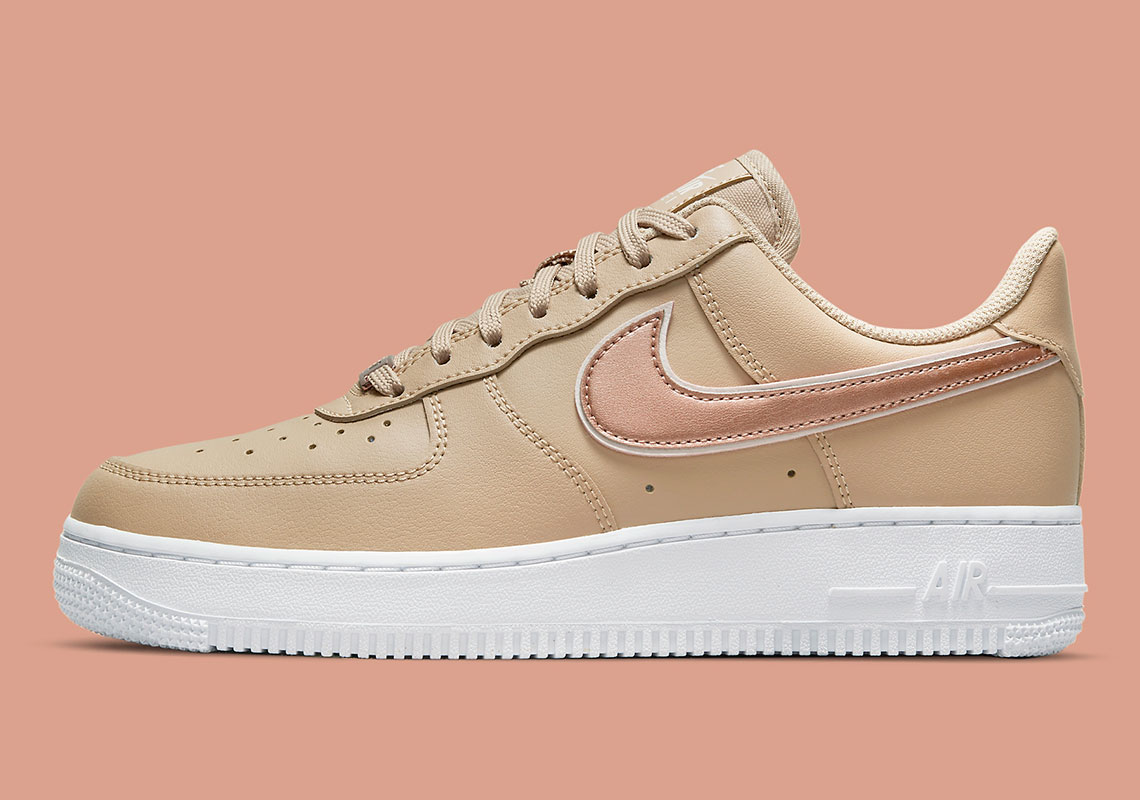 Nike Air Force 1 07 Essential Hemp Metallic Rose Gold Dd1523 200 3