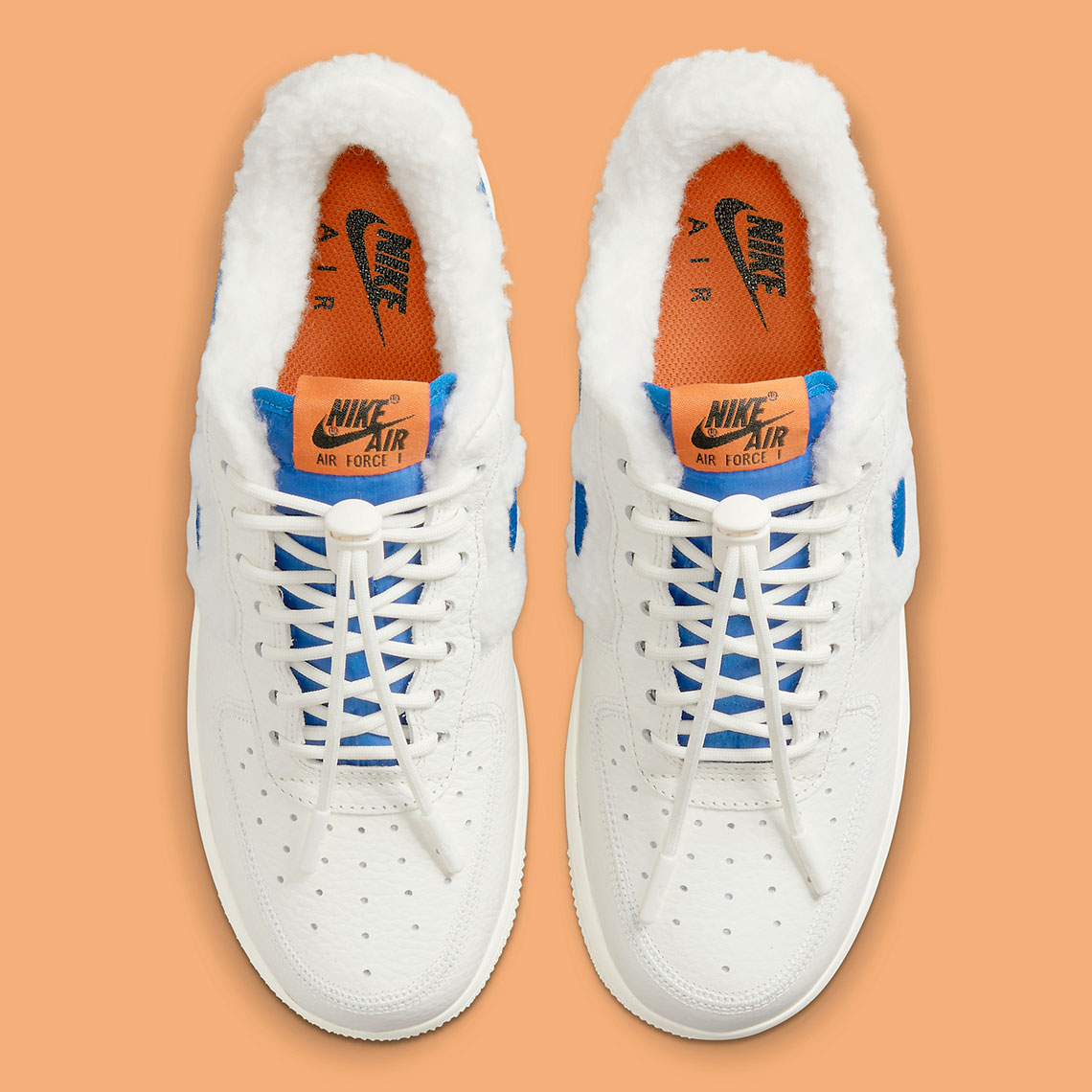 Nike Air Force 1 Sherpa Fleece White Blue Orange Do6680 100 8