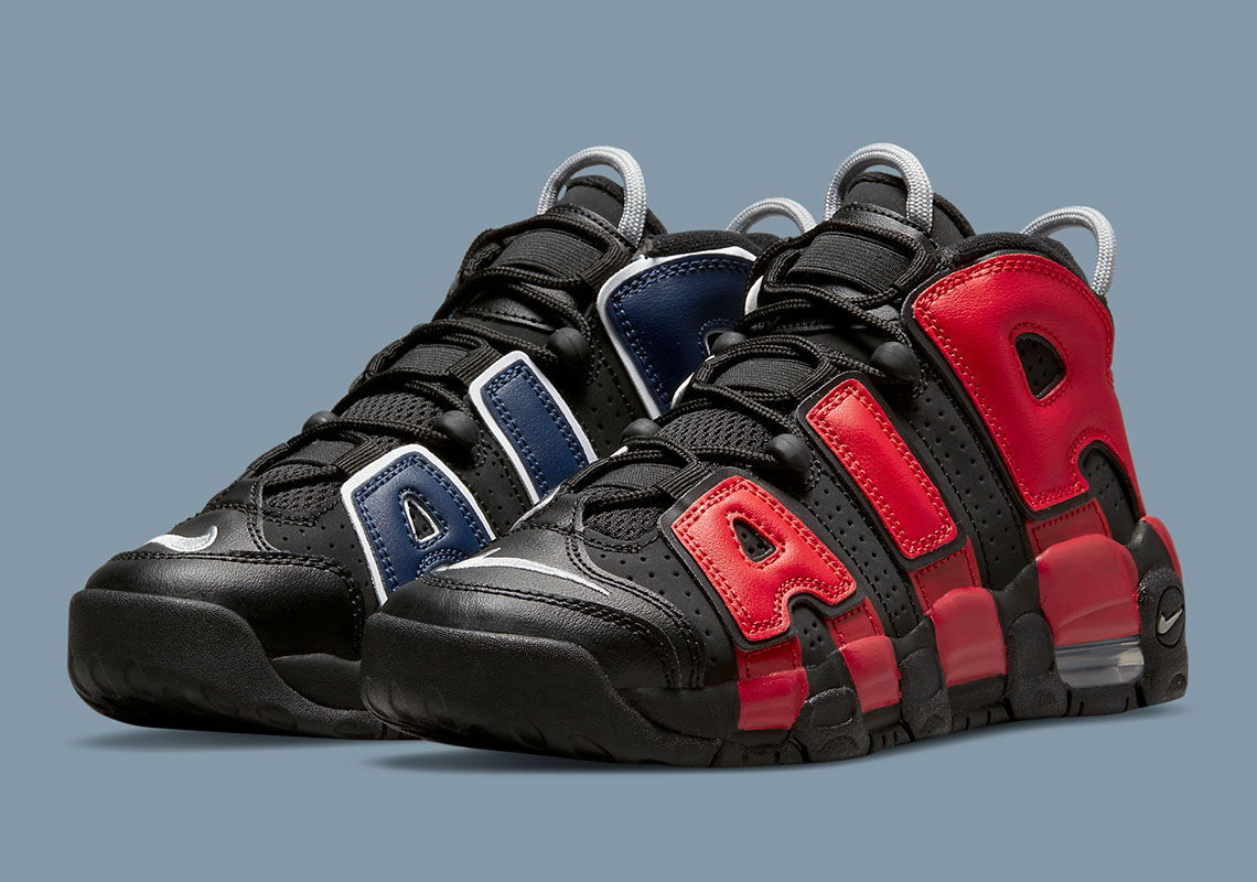 Nike Air More Uptempo Black Navy Red Dm0017 001 1