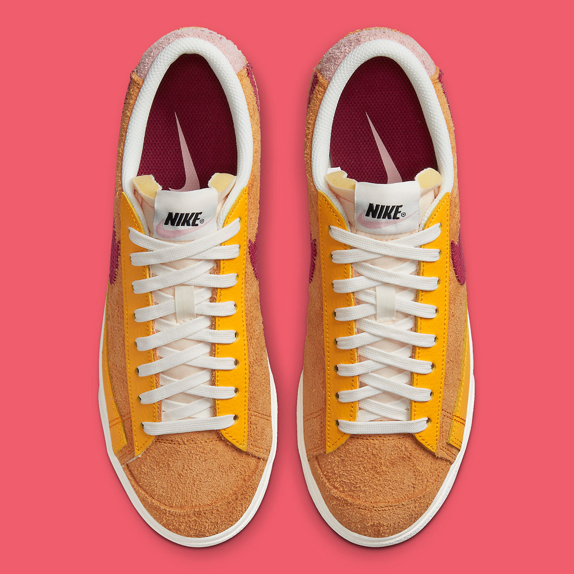 Nike Blazer Low Platform Wmns Sunset Rush Maroon University Gold Do6721 700 4