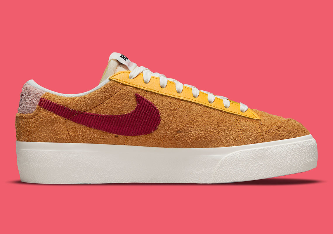 Nike Blazer Low Platform Wmns Sunset Rush Maroon University Gold Do6721 700 6