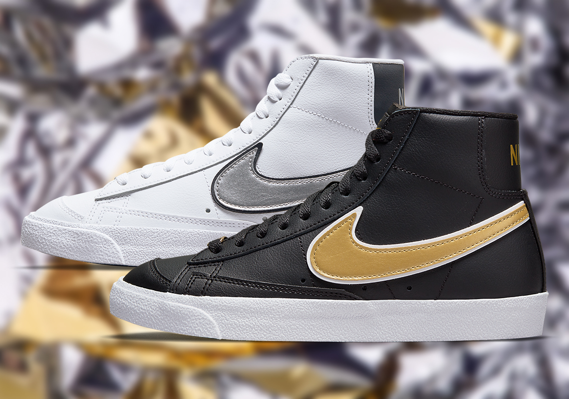 Metallic Swooshes Make Their Way To The Nike Blazer Mid '77