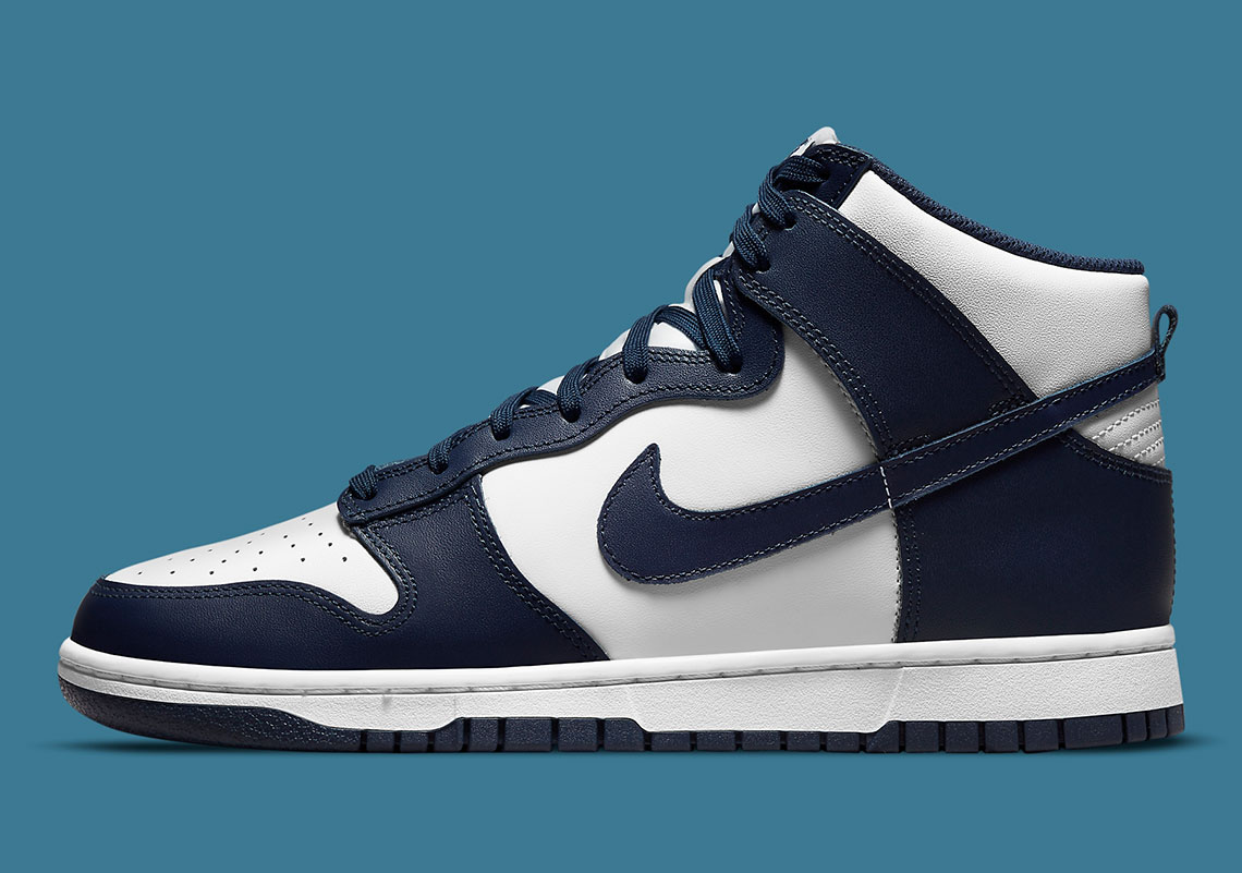 Nike Dunk High White Midnight Navy Dd1399 104 8