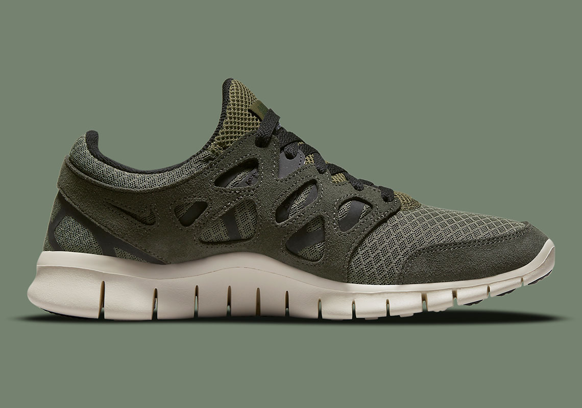 Nike Free Run 2 Sequoia Black Medium Olive Sail 537732 305 4