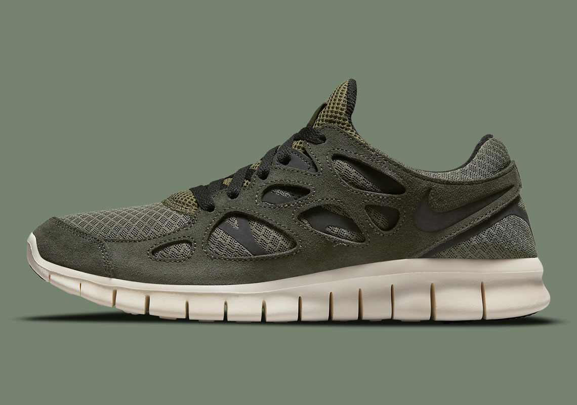 Nike Free Run 2 Sequoia Black Medium Olive Sail 537732 305 8